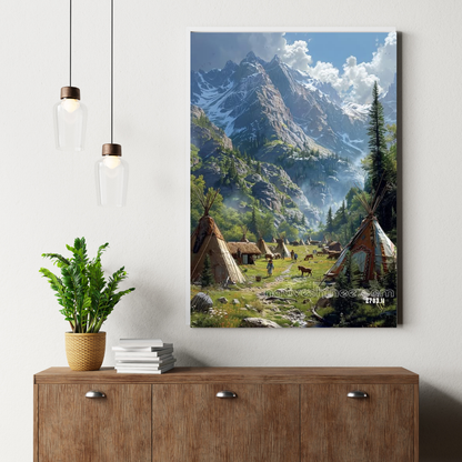 Mountain Haven: Native American Canvas