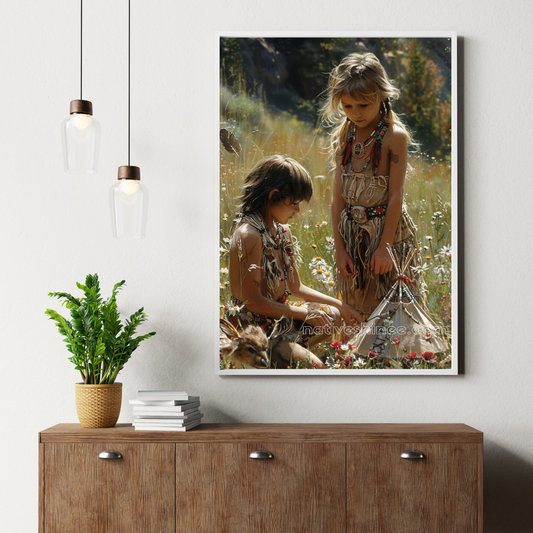 The Heart of the Forest Native American Canvas