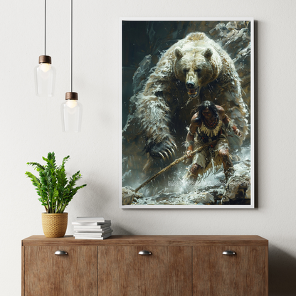 In the Grip of Nature Native American Canvas