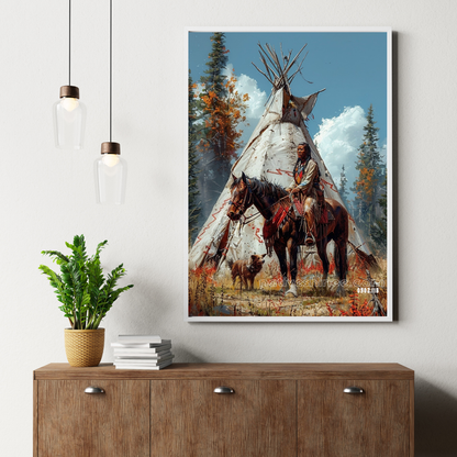 Guardians of the Land Native American Canvas