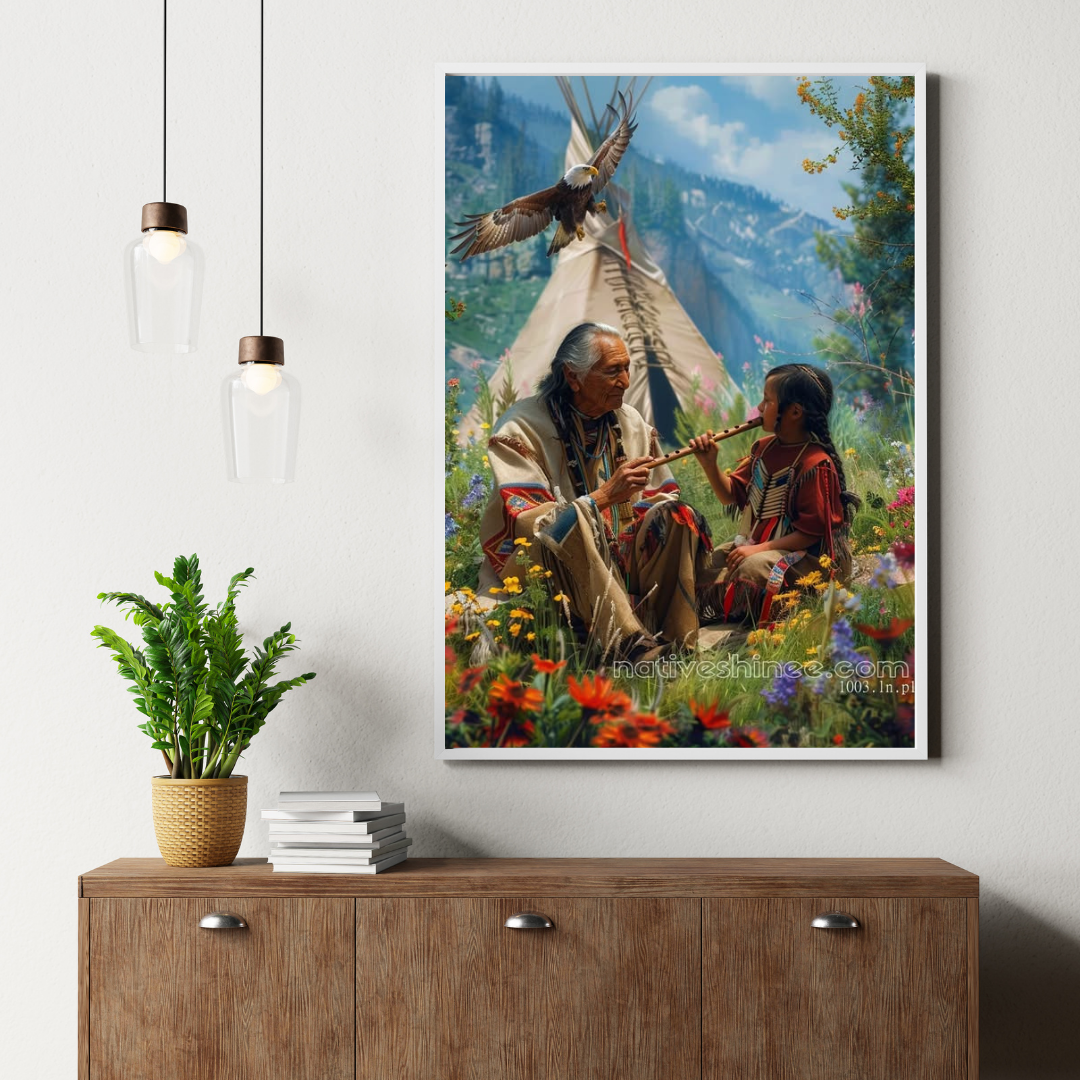 Harmony in Bloom Native American Canvas