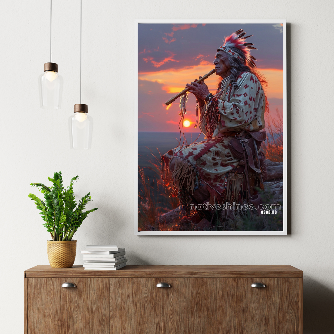 Melody of the Setting Sun Native American Canvas