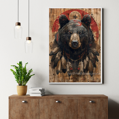 The Guardian’s Gaze Native American Canvas