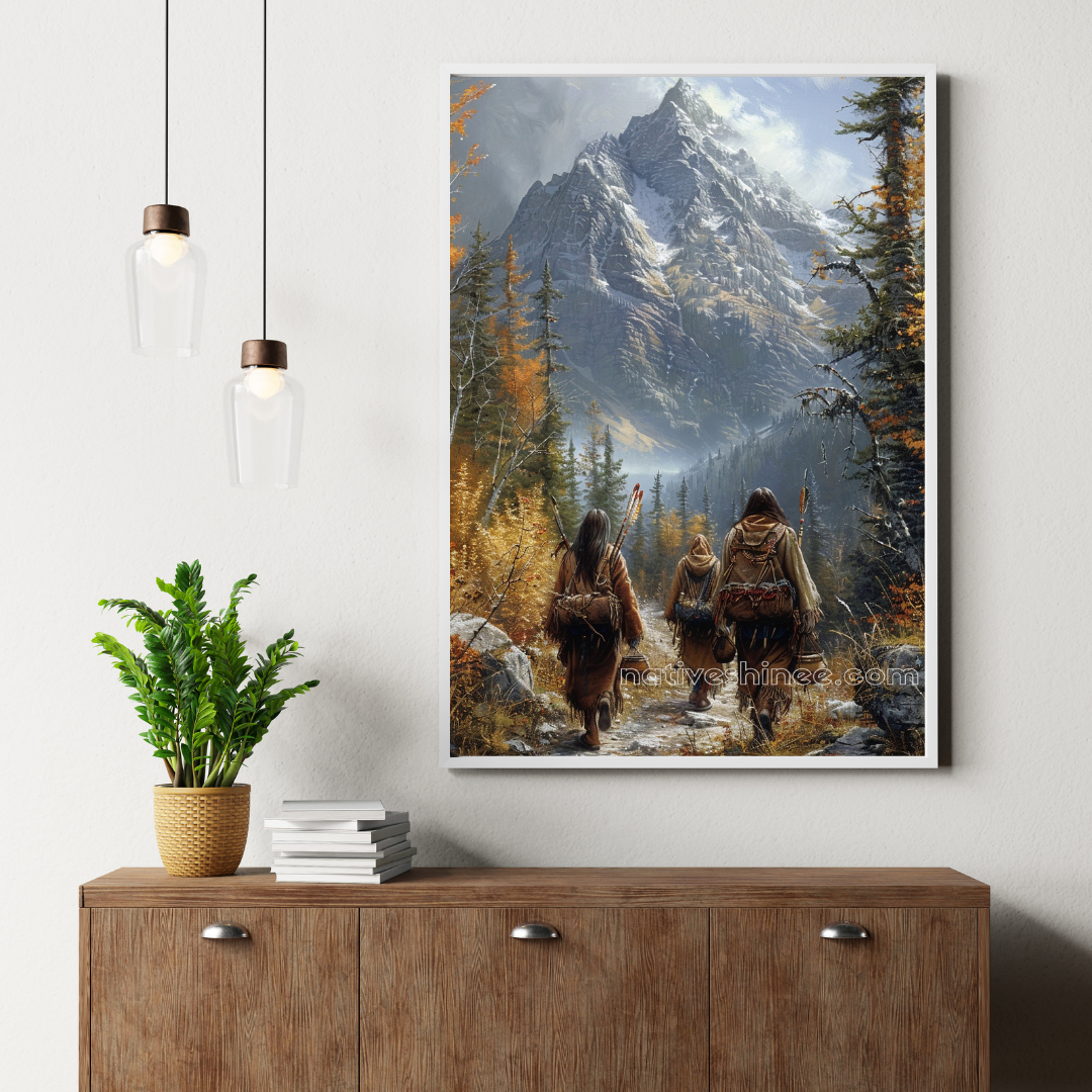 Journey to the Peaks Native American Canvas