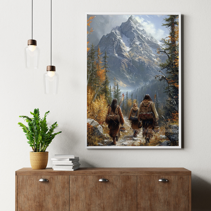 Journey to the Peaks Native American Canvas