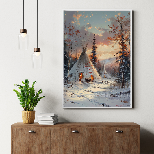 Dawn of the Northern Tribe Native American Canvas