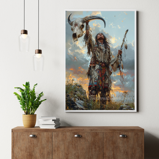 The Sacred Offering Native American Canvas