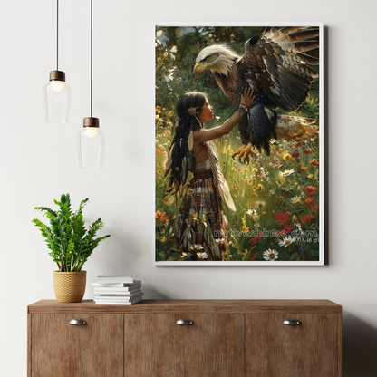 Eagle's Embrace Native American Canvas