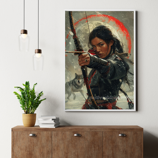 Shoot For The Moon Native American Canvas