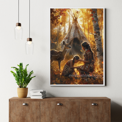 Whispers of the Forest: Native American Canvas