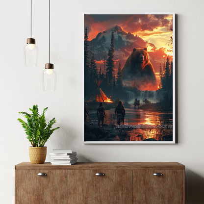 Guardian of the Wilderness Native American Canvas