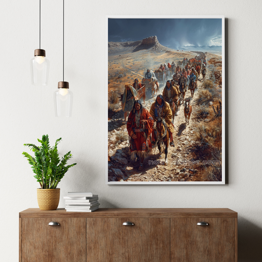 The Long Journey Native American Canvas