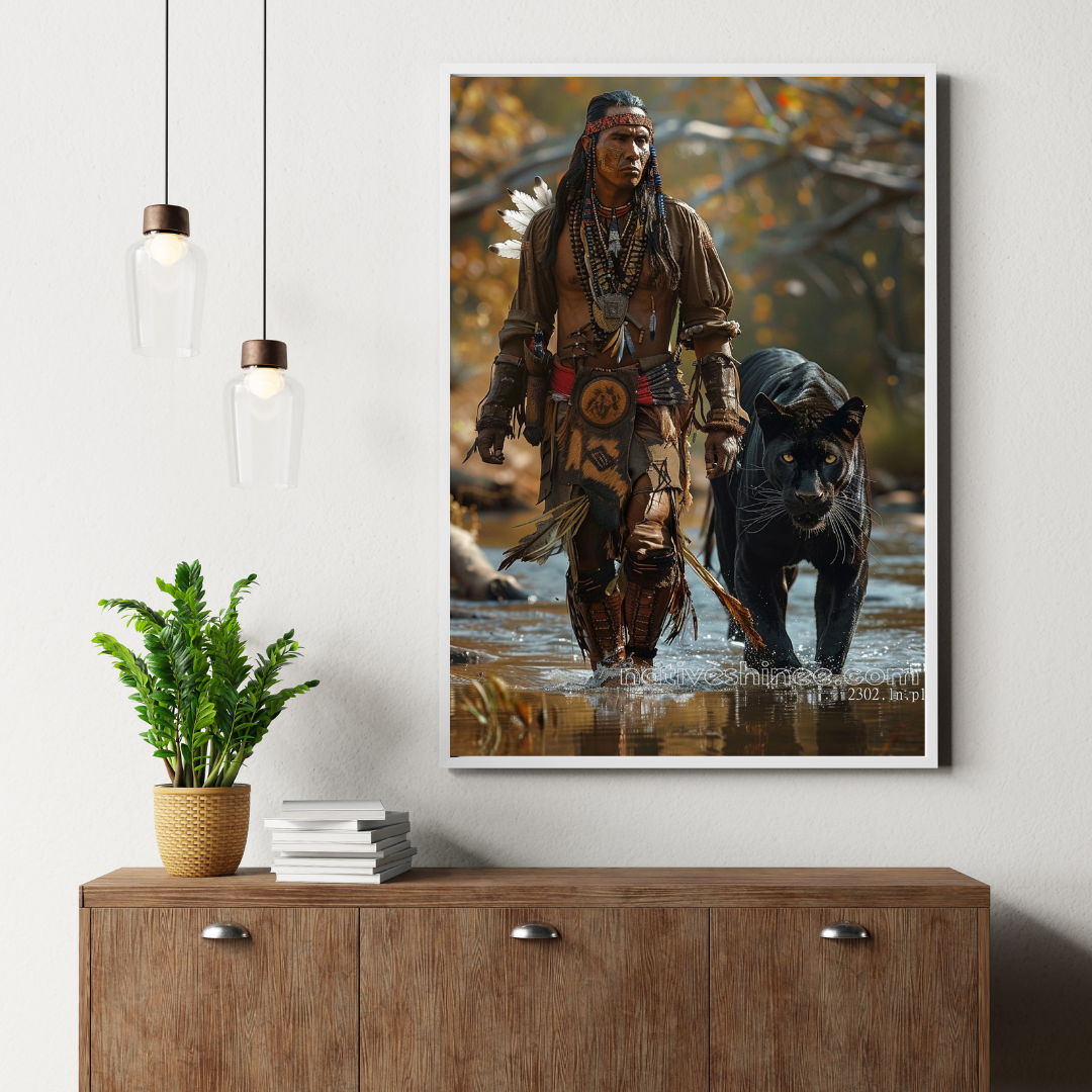 Shadow of the Wild Native American Canvas