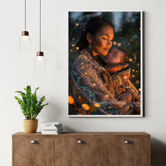 Embrace of the Stars Native American Canvas