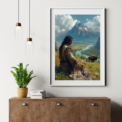 The Watcher's Gaze Native American Canvas