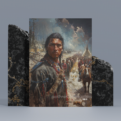 Defiance on the Wind Native American Canvas