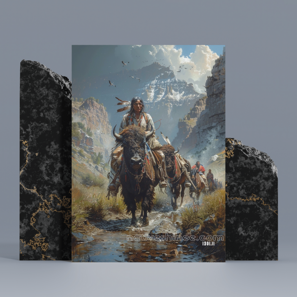 Echoes in the Canyon Native American Canvas