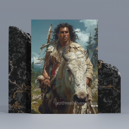 Guardian of the White Buffalo Native American Canvas