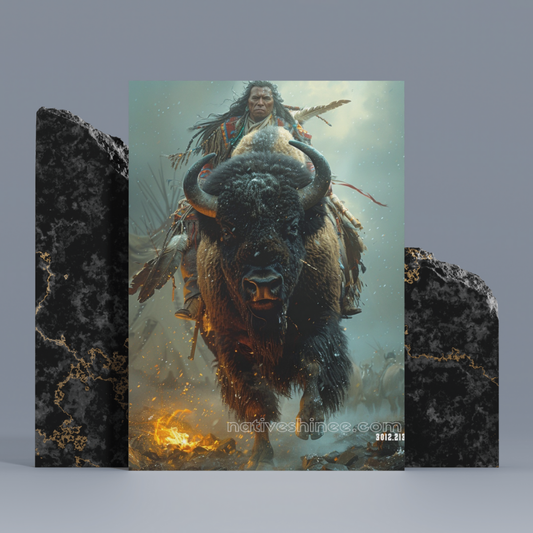 Embers of the Plains Native American Canvas