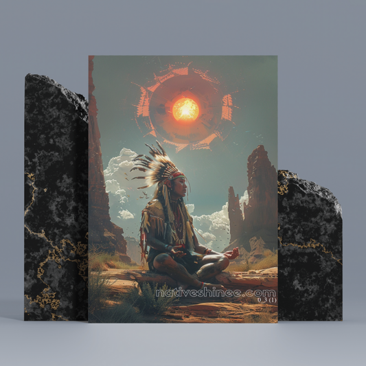 Meditation Native American Canvas