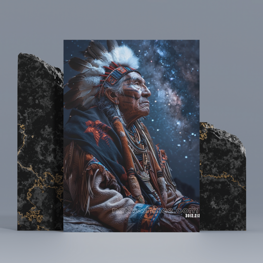 Keeper of Celestial Wisdom Native American Canvas