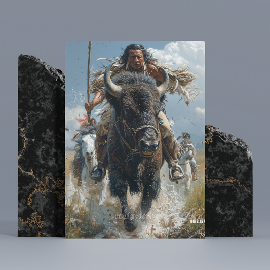 Thunder of the Hunt Native American Canvas