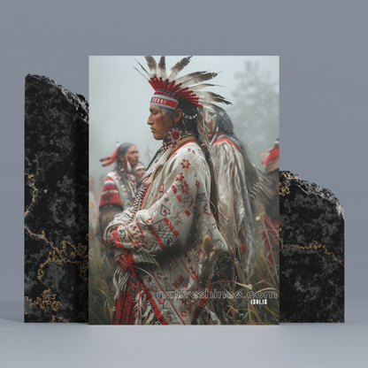 Silent Prayers in the Snow Native American Canvas
