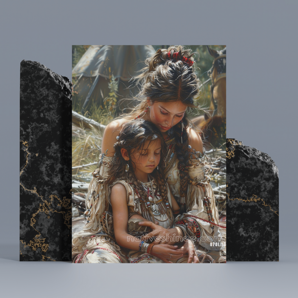 Tender Embrace Native American Canvas