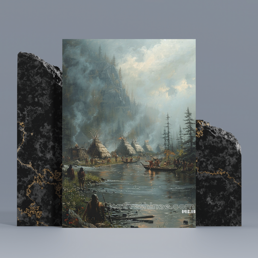 Valley of Smoke and Song Native American Canvas