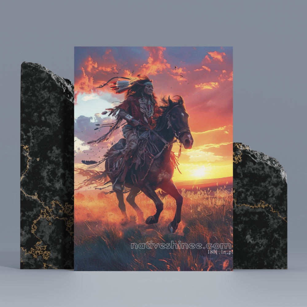 Blaze of the Painted Sky Native American Canvas