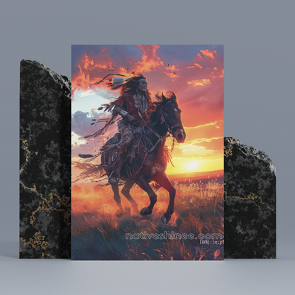 Blaze of the Painted Sky Native American Canvas