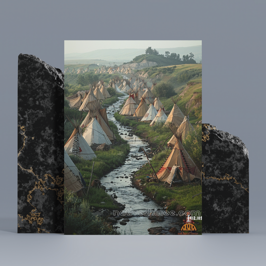 Gathering by the Whispering Stream Native American Canvas