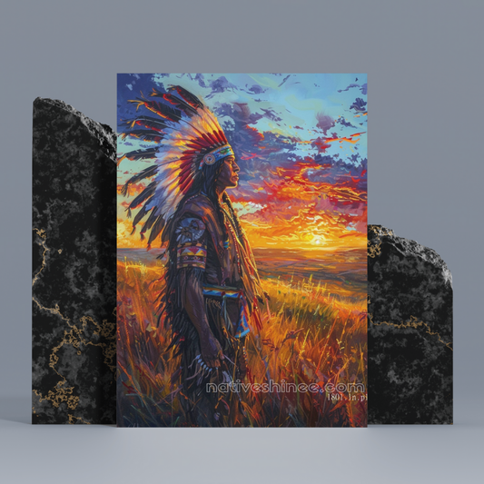 Guardian of the Flaming Sky Native American Canvas