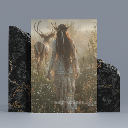 Misty Walk of Harmony Native American Canvas