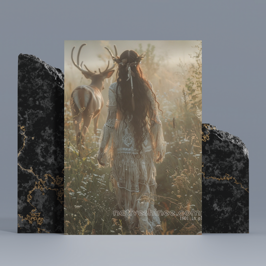 Misty Walk of Harmony Native American Canvas
