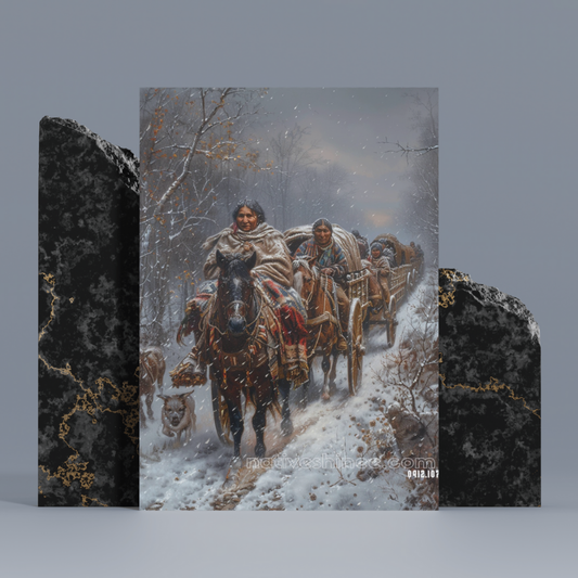 Caravan of Endurance Native American Canvas