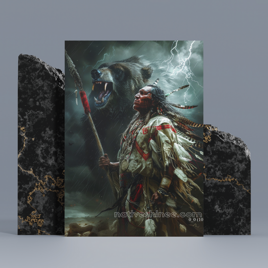 Storming Native American Canvas