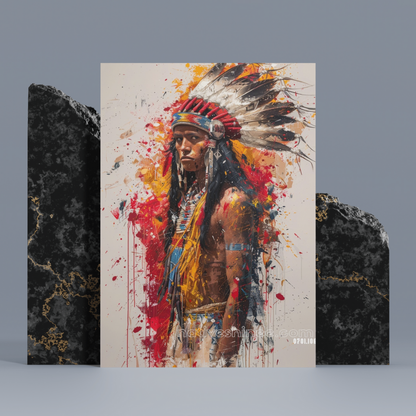 Splattered Heritage Native American Canvas