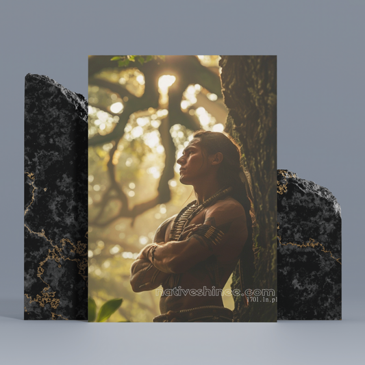 Deep In Thoughts Native American Canvas