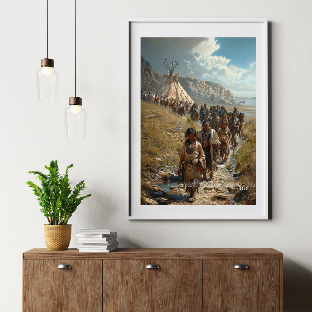 The Journey of Resilience Native American Canvas