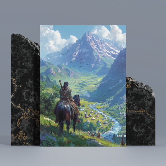 Looking The Valley Native American Canvas