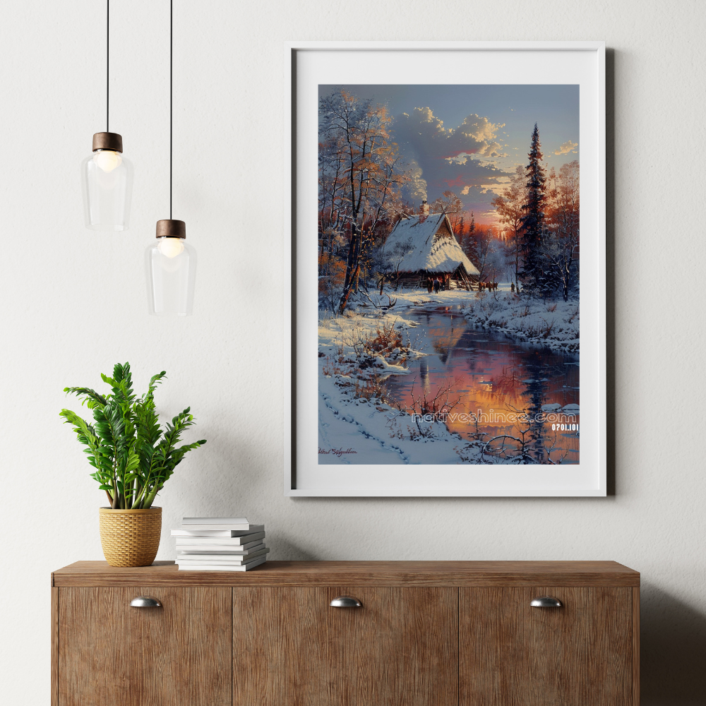 Winter's Glow Native American Canvas