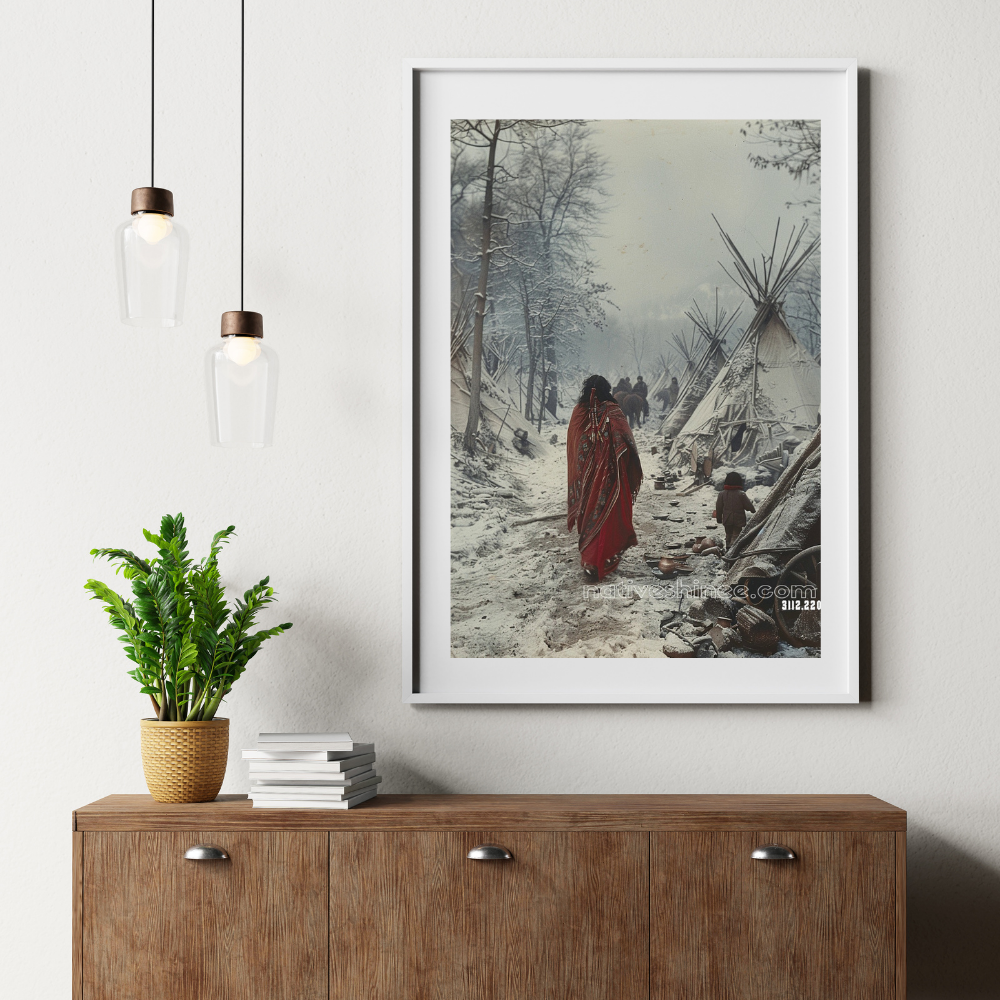 Winter's Passage Native American Canvas