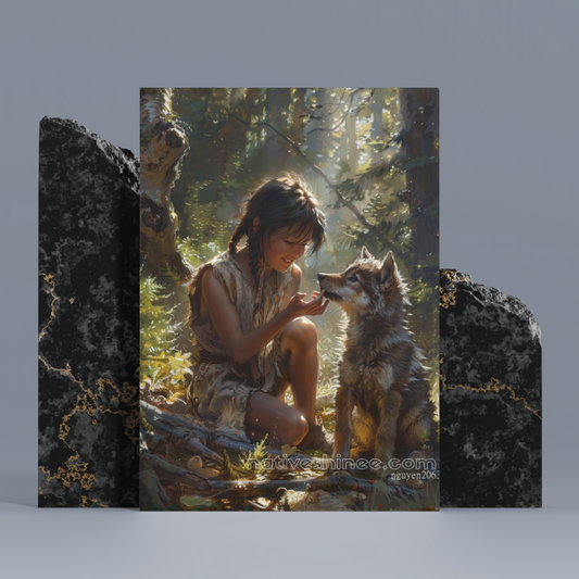 Whispers in the Pines Native American Canvas