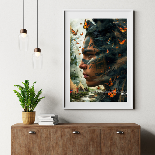 Spirit of the Butterfly Native American Canvas