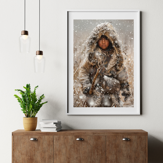 Winter Coming Watcher Native American Canvas