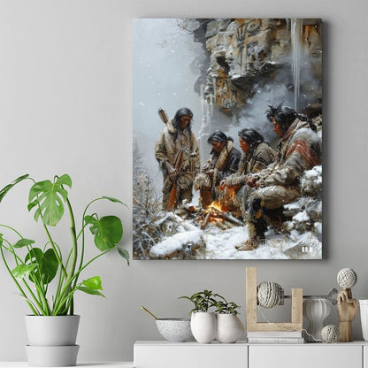 Guardians of the Land Native American Canvas