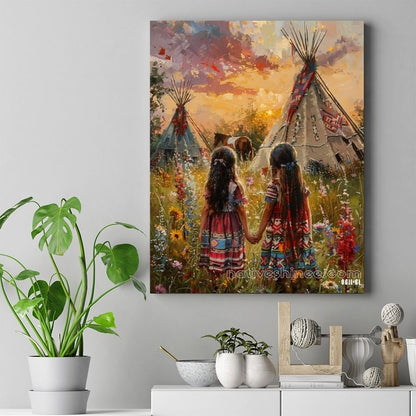 Voices of the Future Native American Canvas