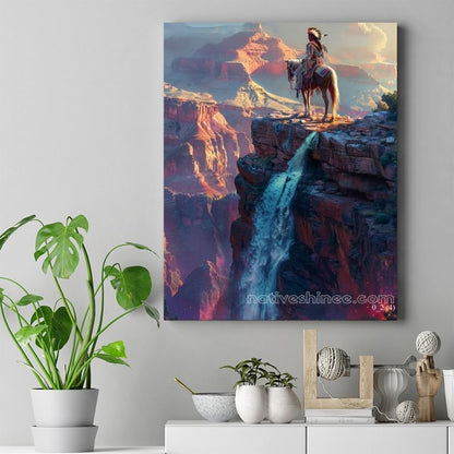 Guardian of the Canyon Native American Canvas