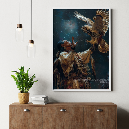 Sacred Owl Native American Canvas